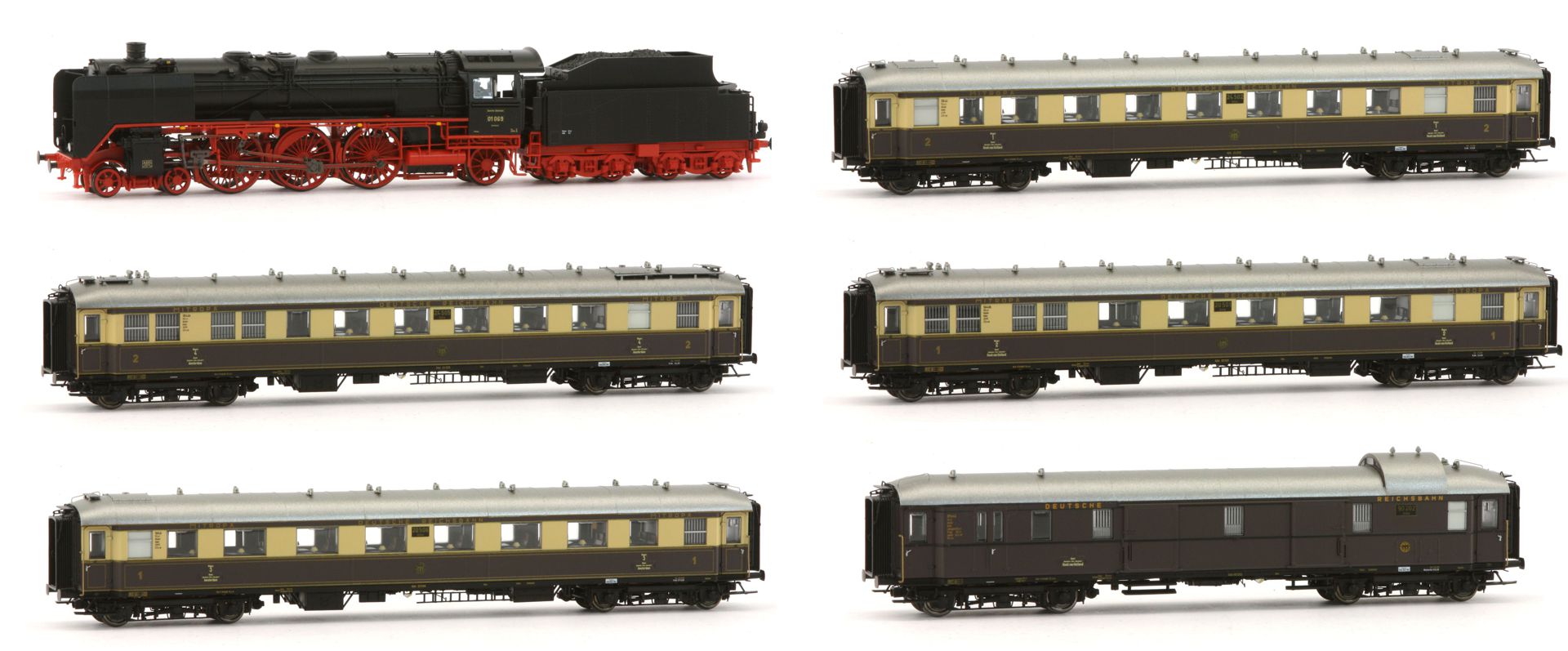 Brawa 50681 - 6er Set 'Rheingold' mit BR 01 und Personenzug, DRG, Ep.II, DC-Analog-Basic+