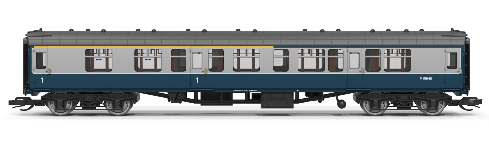 Hornby TT4076C - Personenwagen Mk1 Composite Corridor M15848, BR, Ep.III