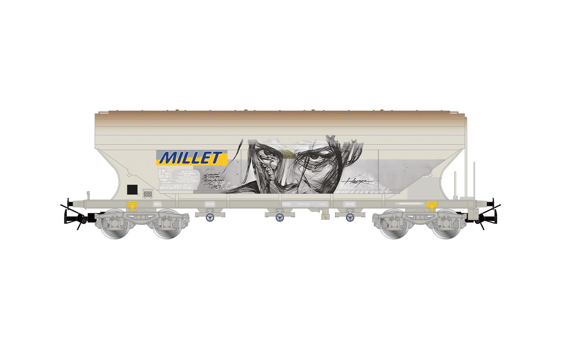 Jouef HJ6319 - Getreidesilowagen, 'MILLET', SNCF, Ep.V