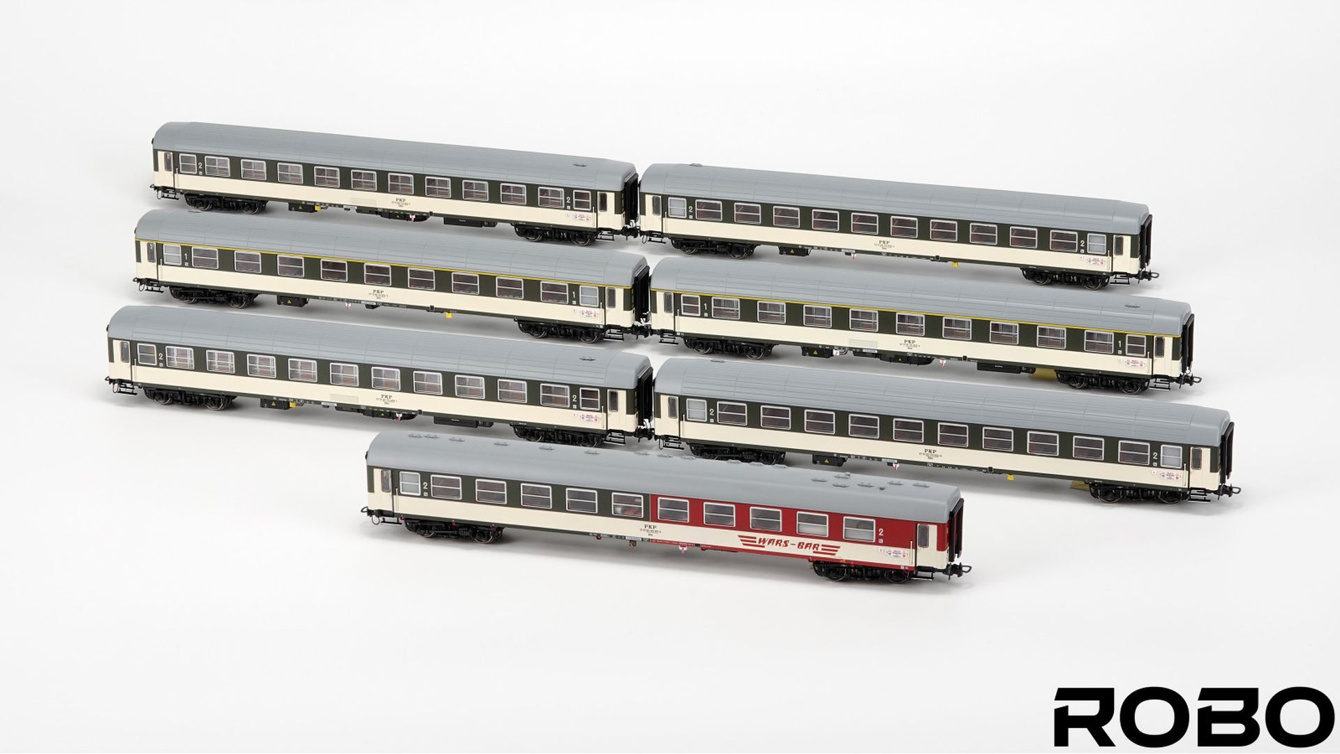 Robo 200900 - 7er Set Personenwagen 'WARTA', PKP, Ep.V