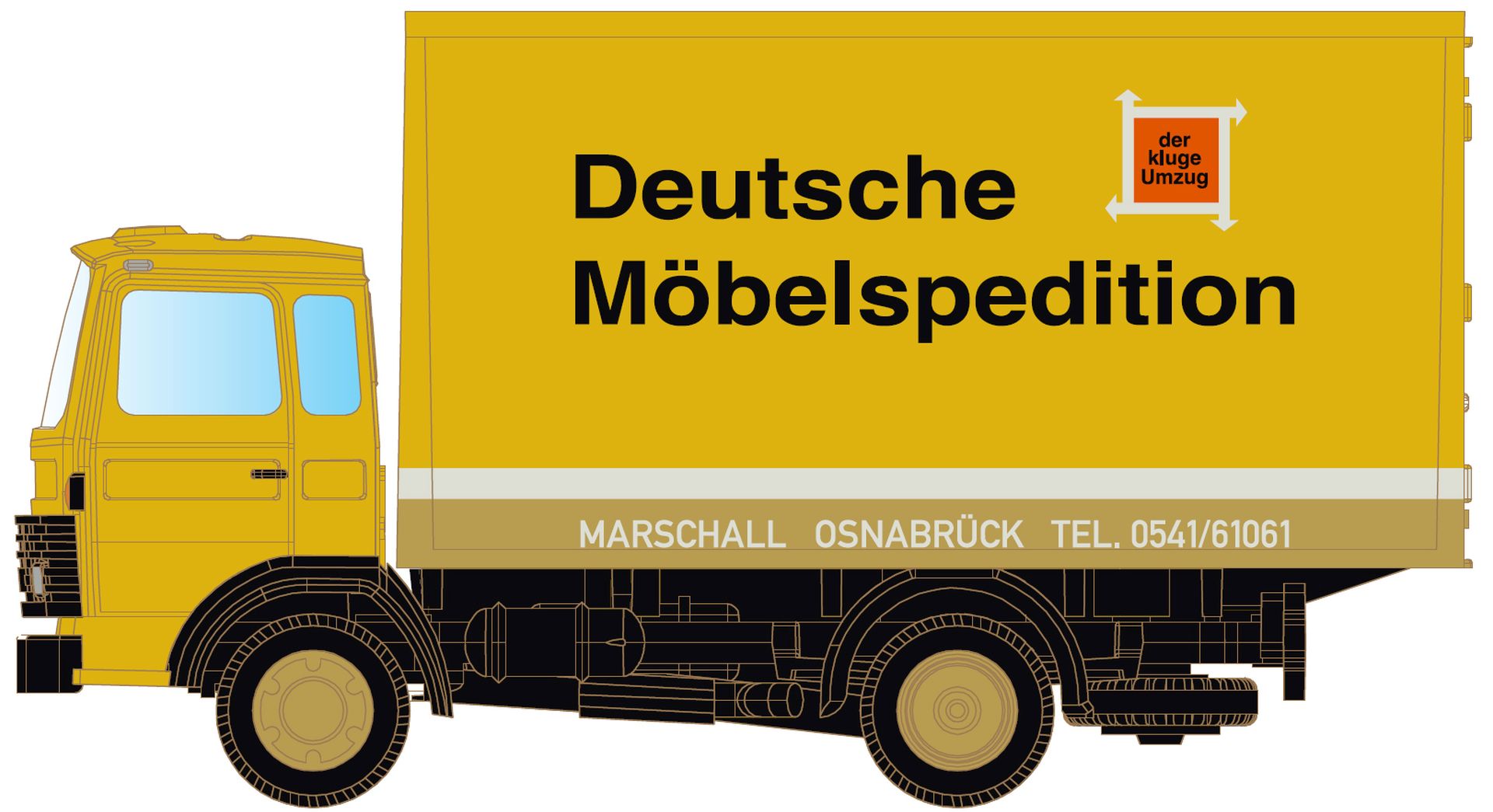 MiNiS LC4803 - Magirus MK 130M8 mit Koffer - Deutsche Möbelspedition