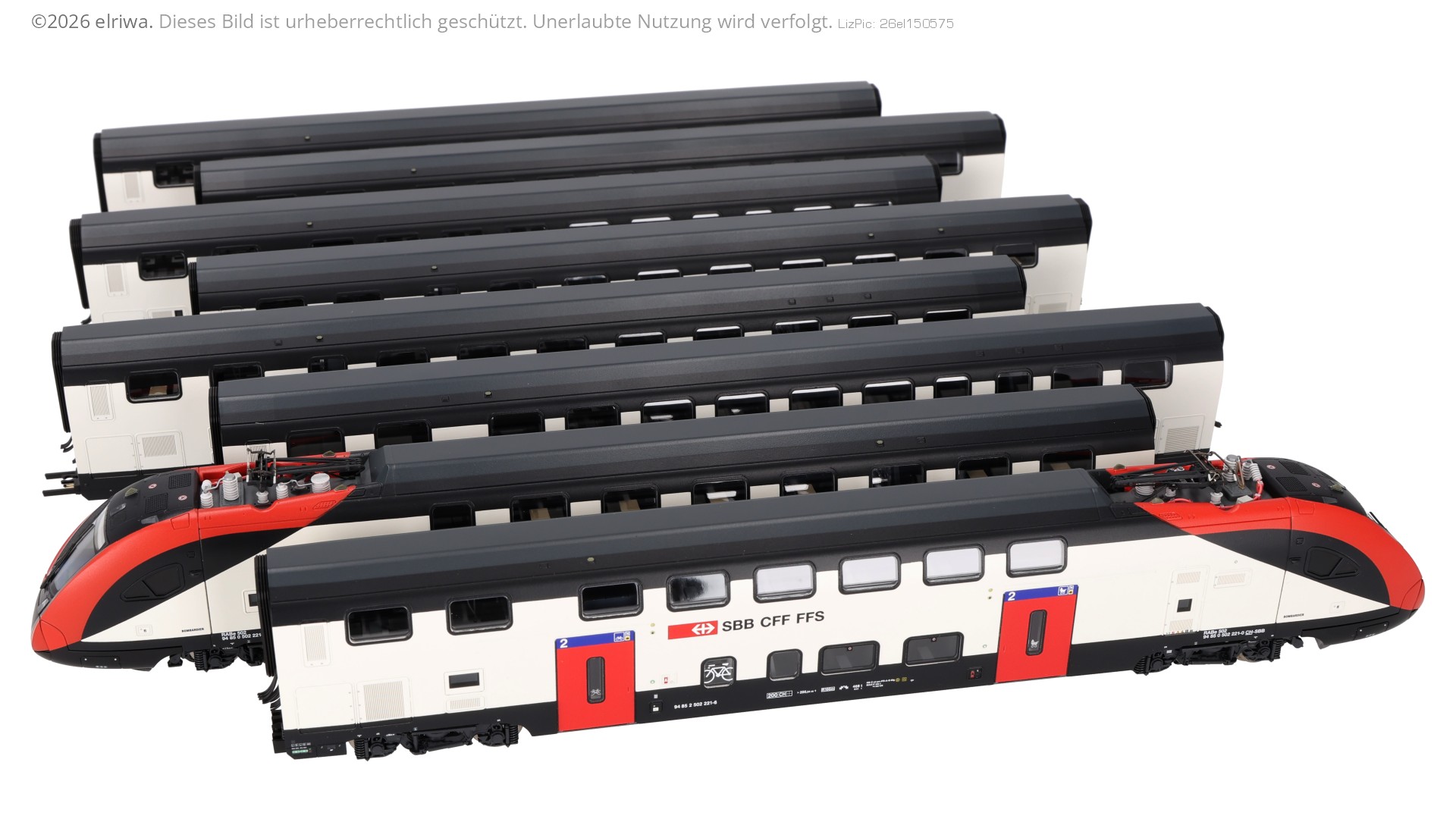 Roco 7710007 - 8er Set Triebzug RABe 502, SBB , Ep.VI, DC-Sound