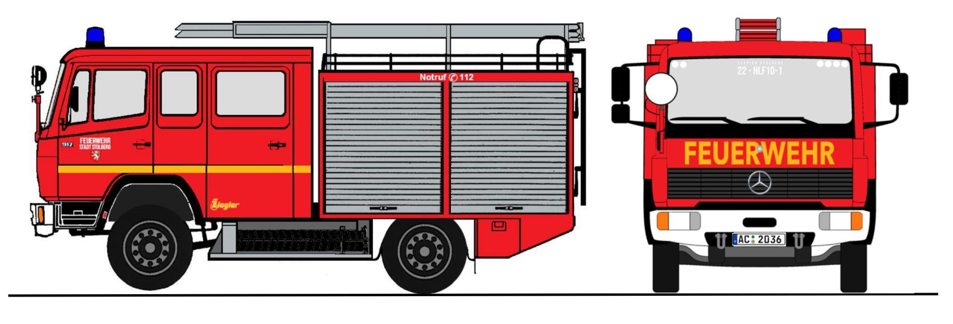 Loewe 4069 - MERCEDES BENZ 917 (LN2) - LF 8/6 - Fw. Stadt Stolberg