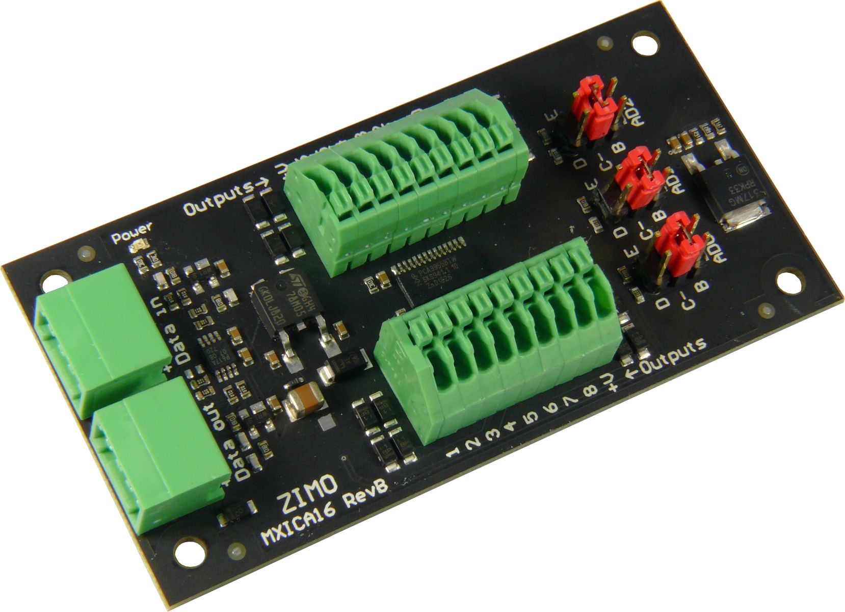 Zimo ICA16KL - Signalplatine bis 8 Signale, Lötpads