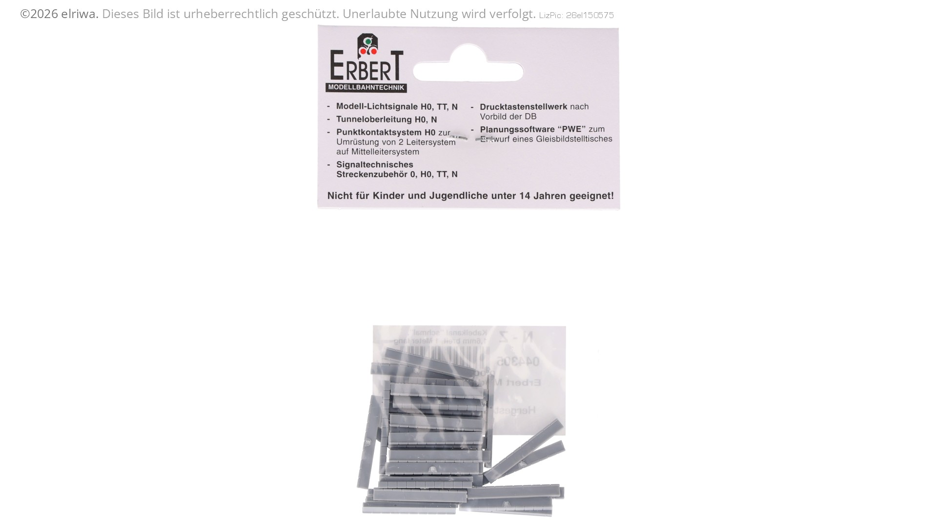 Kabelkanal 1,6mm, 1m lang, DB-DR, Bausatz