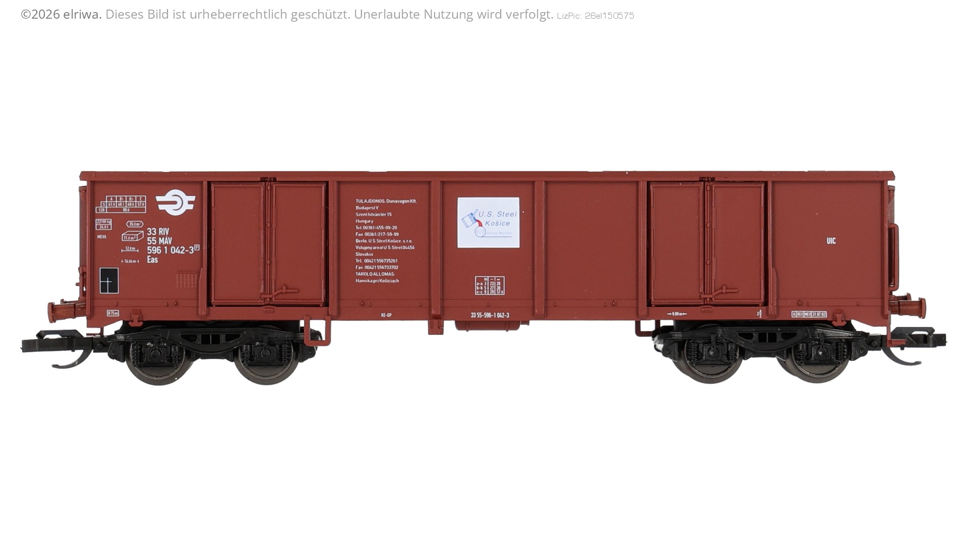 Tillig 502570 - Offener Güterwagen Eas, MAV, Ep.V 'US Steel'