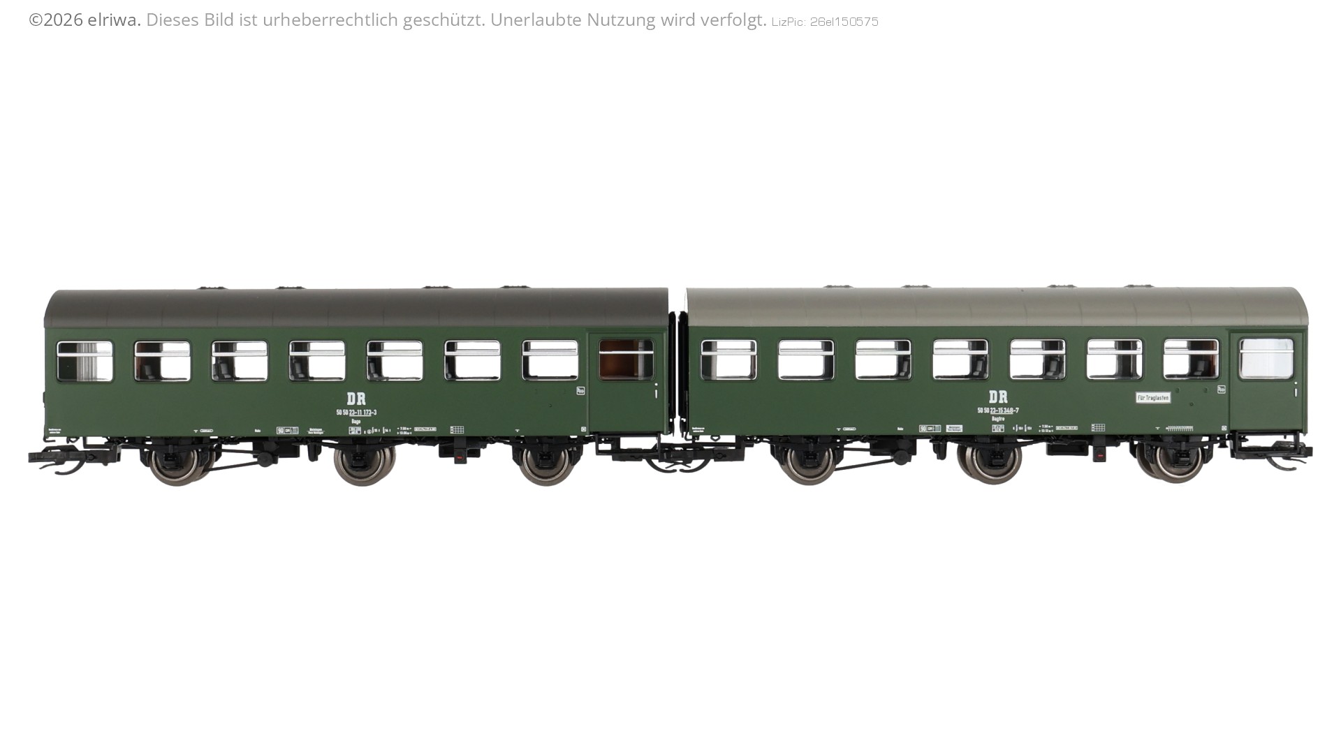 Roco 6280053 - 2er Set Rekowagen Bage und Bagtre, DR, Ep.IV
