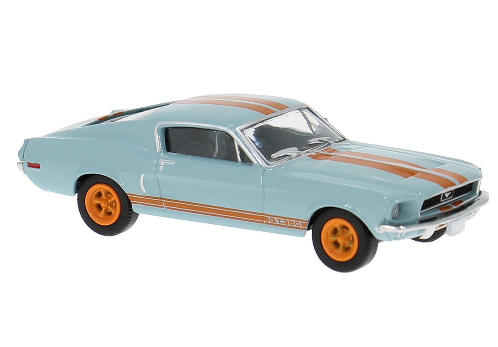 Brekina 19619 - Ford Mustang ´65 hellblau/orange