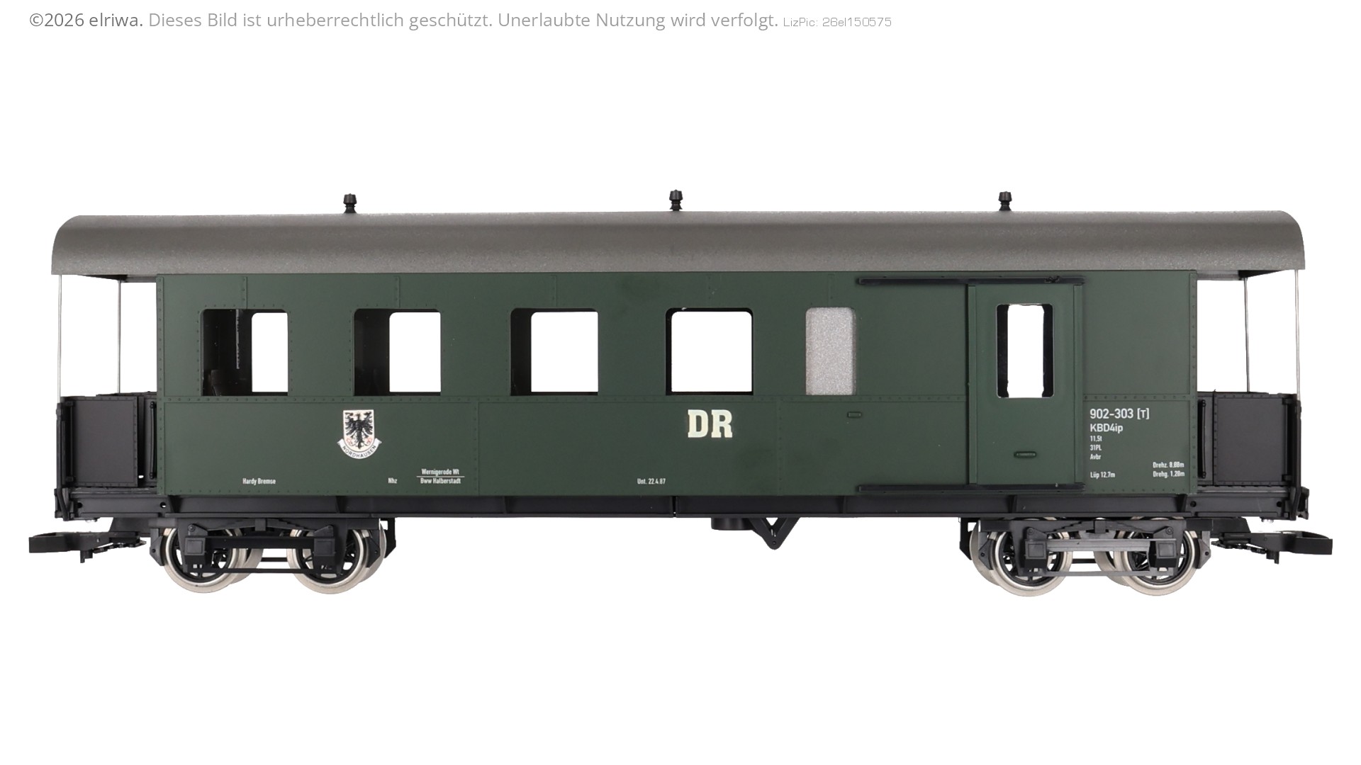 Trainline45 3040700-1 - Personenwagen KBD4ip, 902-303, DR, Ep.IV 'Wappen Nordhausen'