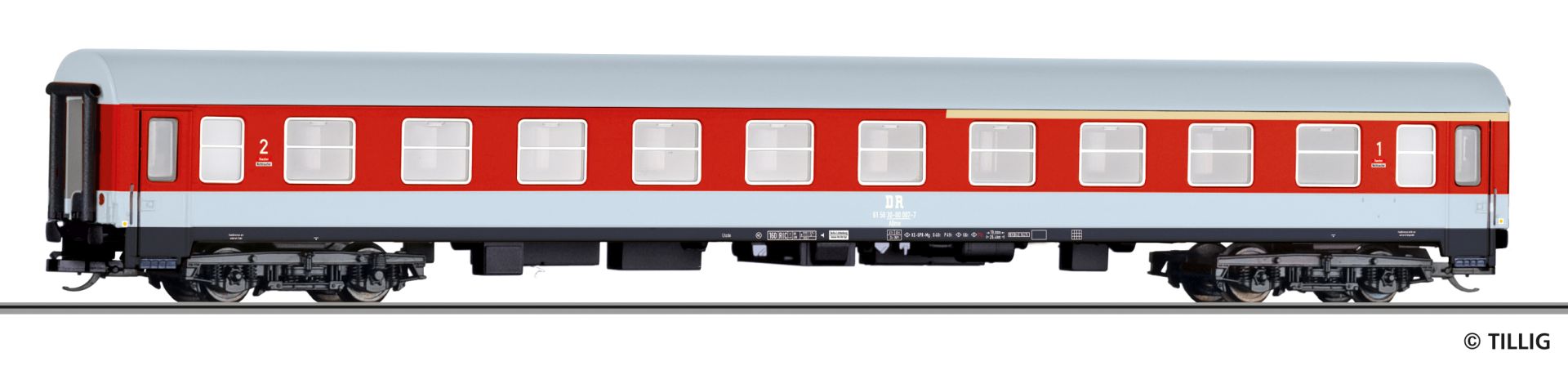 Tillig 502541 - Personenwagen, Baumusterwagen Z-2, 1./2. Klasse, DR, Ep.IV Tillig 502541 - Personenwagen, Baumusterwagen Z-2, 1./2. Klasse, DR, Ep.IV