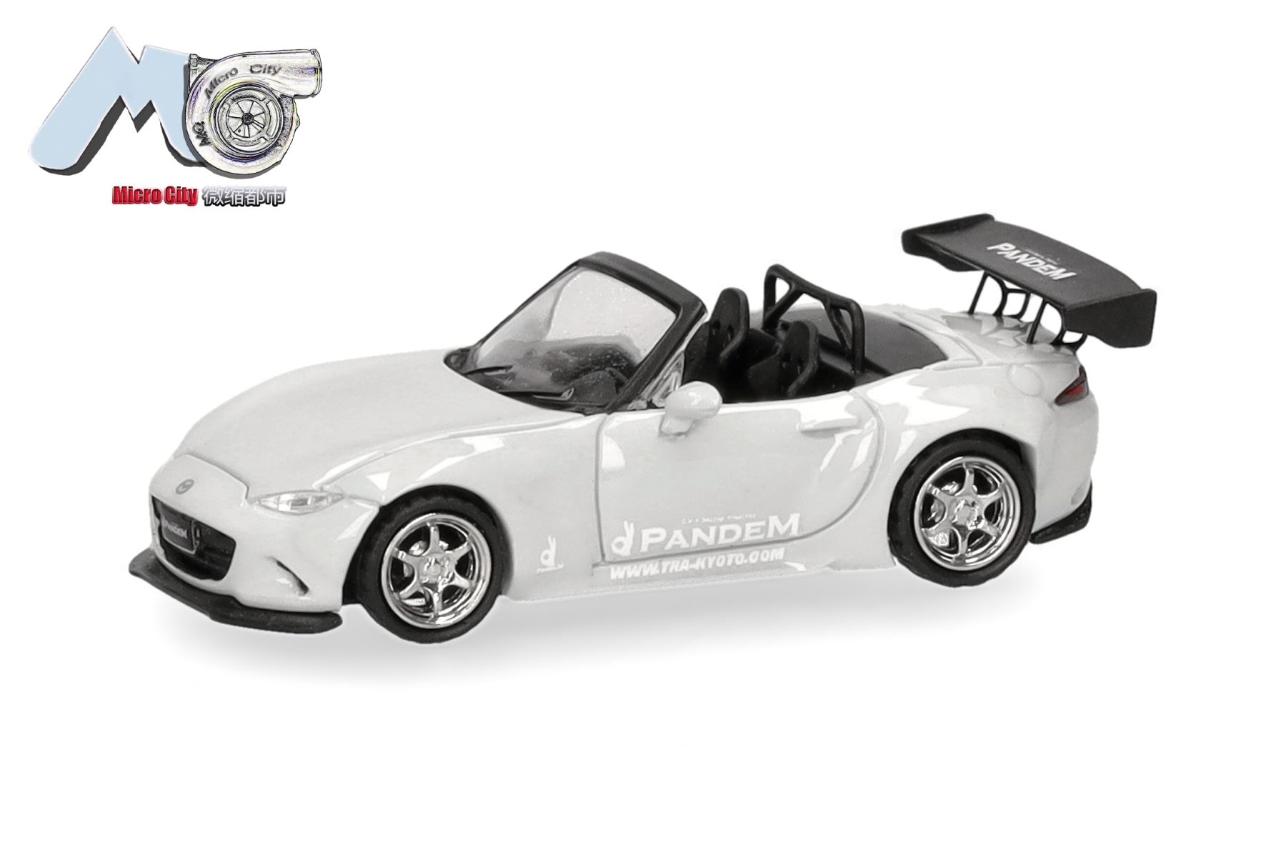 Herpa 87MC000130 - MicroCity: Mazda MX-5 Rocket Bunny, grau