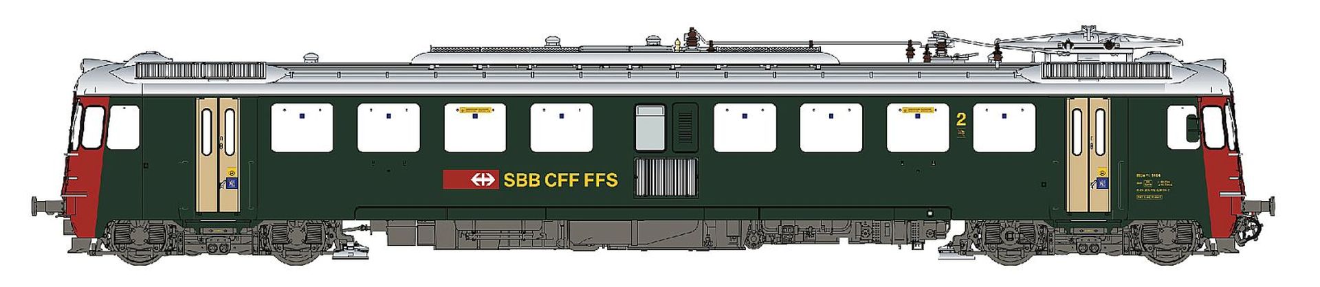 L.S. Models LS17548 - Triebwagen Rbe 4/4 (1404), SBB, Ep.Va, Prototyp, AC-Digital