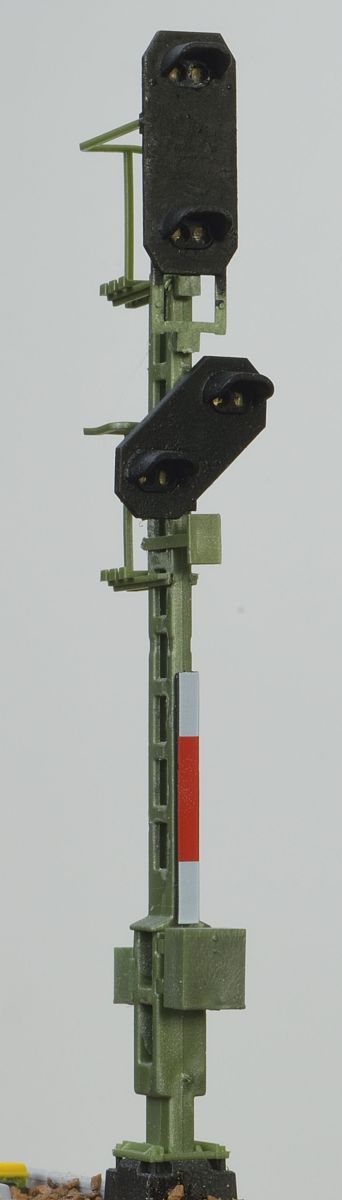 Hauptsignal + Vorsignal, DB, mit Beleuchtung