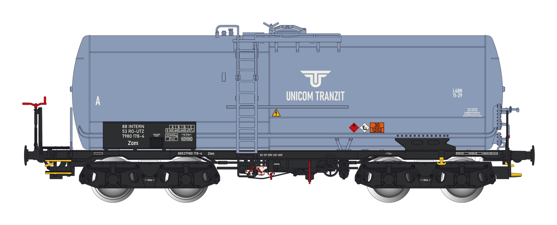 Albert Modell 798007 - Kesselwagen Zaes, RO-UTZ, Ep.VI