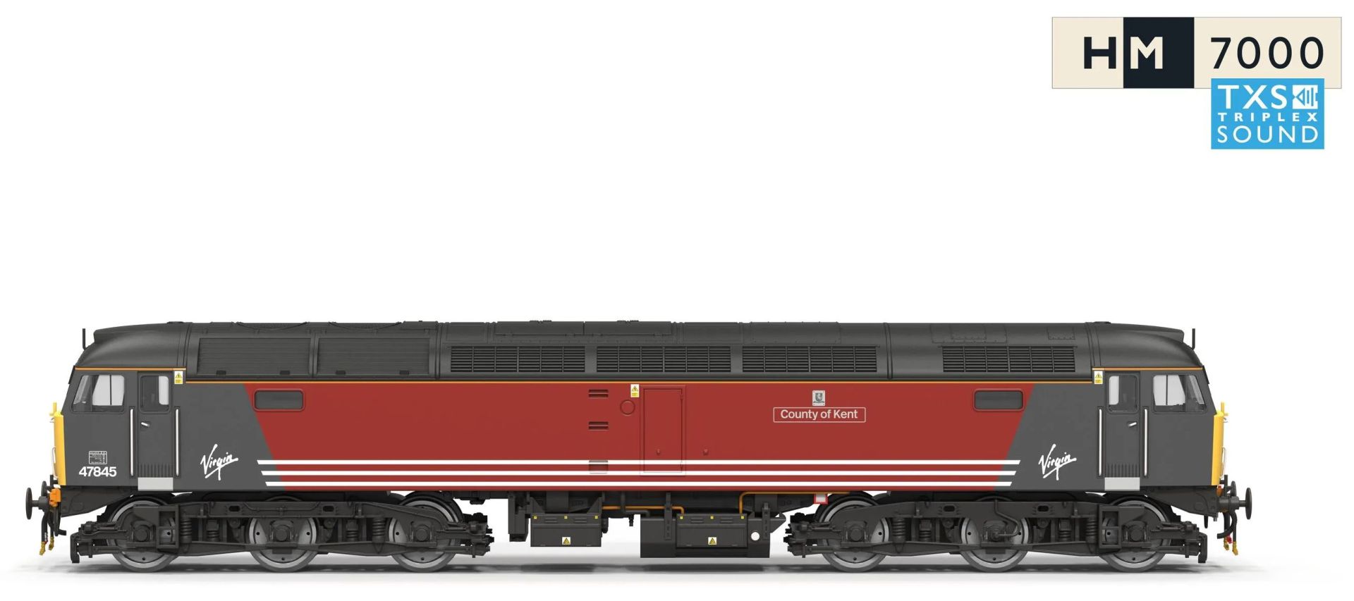 Diesellok Class 47, 47845 'County of Kent', Virgin Trains, Ep.V, DC-HM-Sound