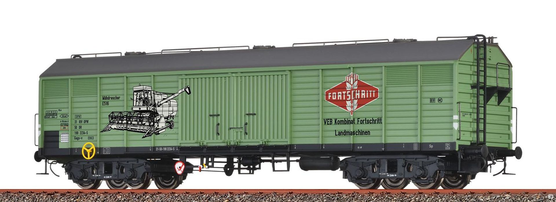 Brawa 50416 - Gedeckter Güterwagen Gags-v 'Fortschritt', DR, Ep.IV