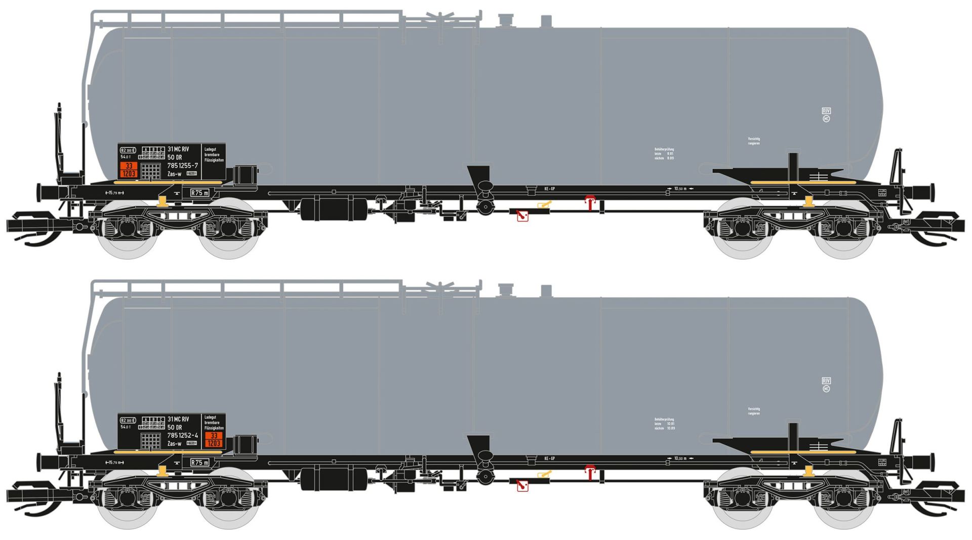 Saxonia 120216 - 2er Set Kesselwagen Zas, 8106, DR, Ep.IV Saxonia 120216 - 2er Set Kesselwagen Zas, 8106, DR, Ep.IV