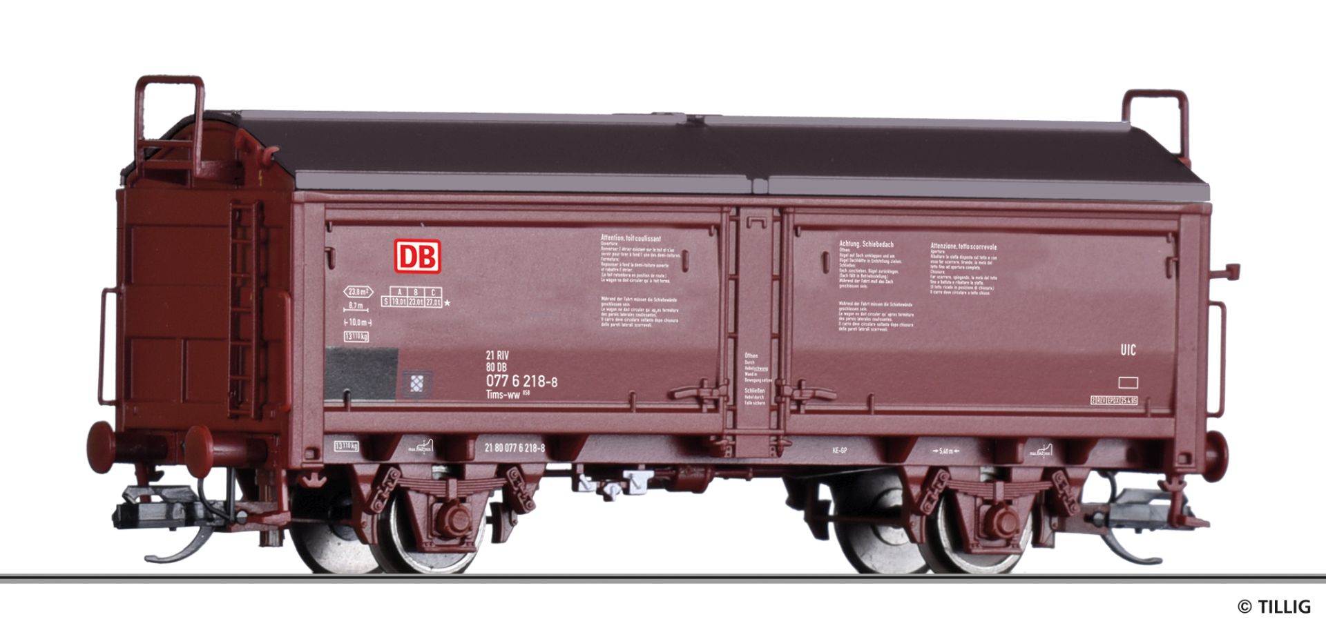 Tillig 17656 - Schiebedach-/Schiebewandwagen Tms 858, DBAG, Ep.V