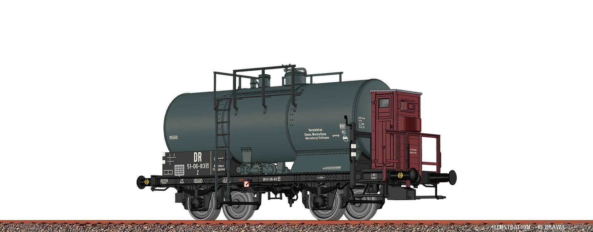 Brawa 50852 - Kesselwagen Z, DR, Ep.III