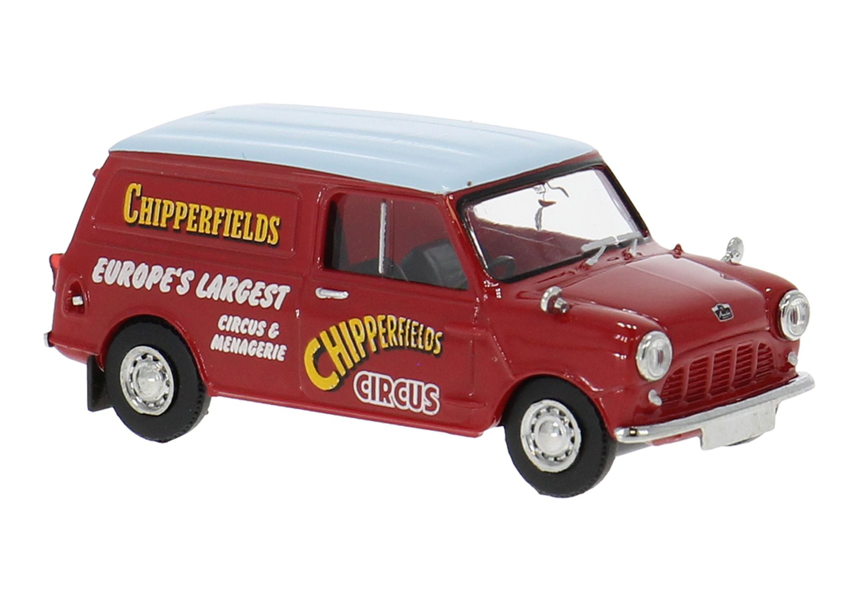 Brekina 15369 - Austin Mini Countryman, 1960, Circus Chipperfields