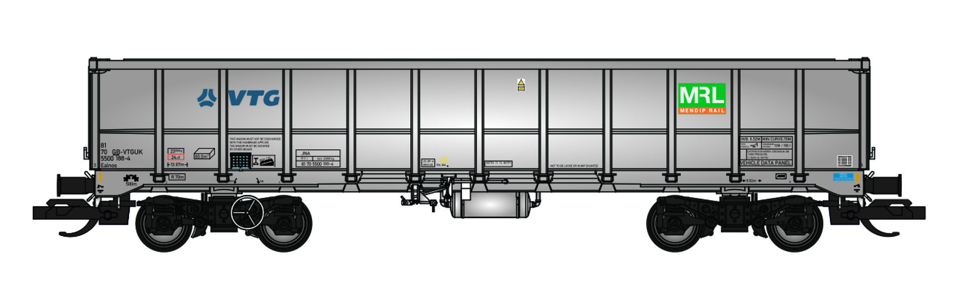 Revolution-Trains TT-EAL-104E - Offener Güterwagen EALNOS, Mendip Rail, Ep.VI, 5500 164-5 Revolution-Trains TT-EAL-104E - Offener Güterwagen EALNOS, Mendip Rail, Ep.VI, 5500 164-5
