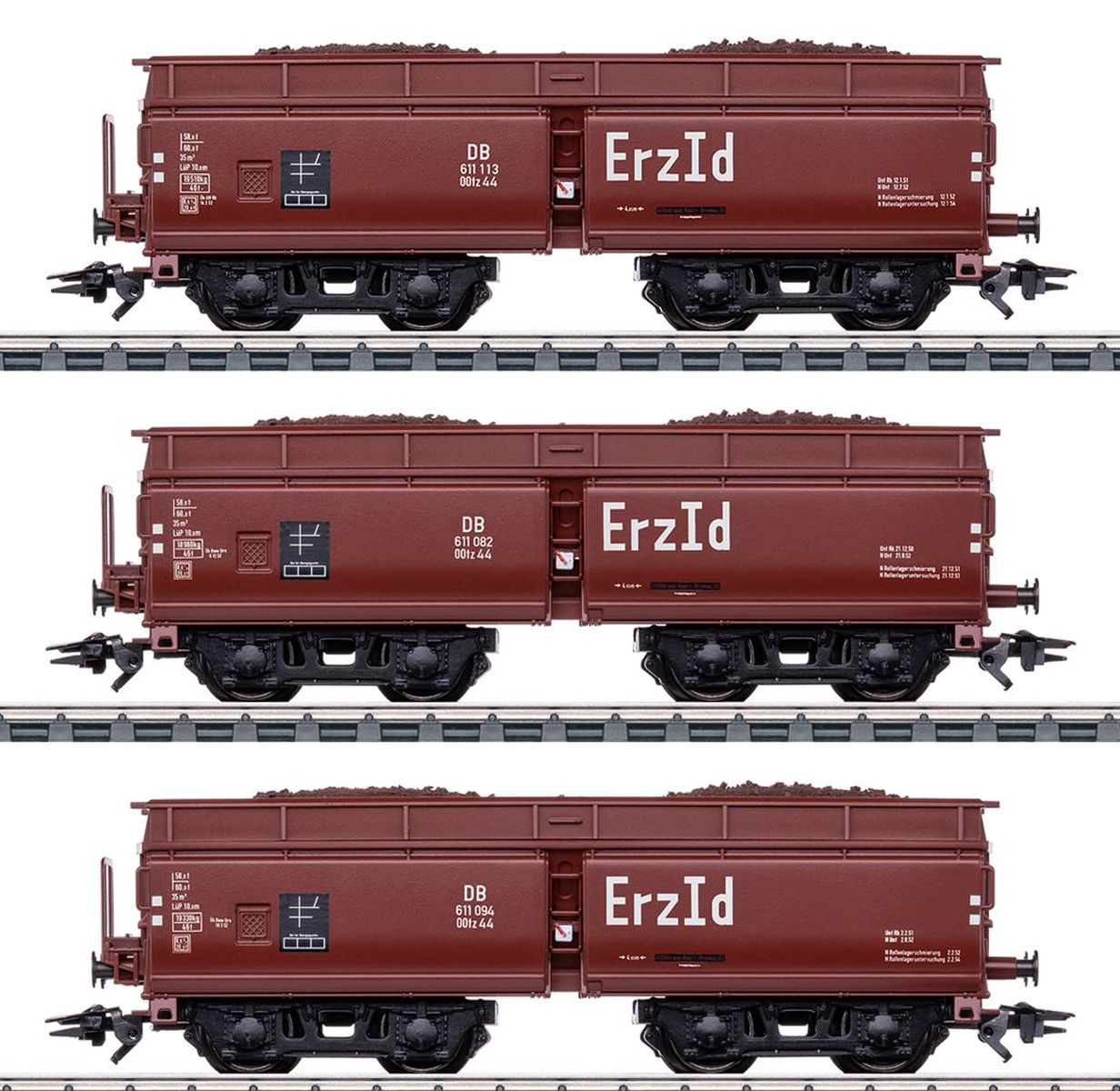 Märklin 46221 - 3er Set Selbstentladewagen Erz ID, DB, Ep.III
