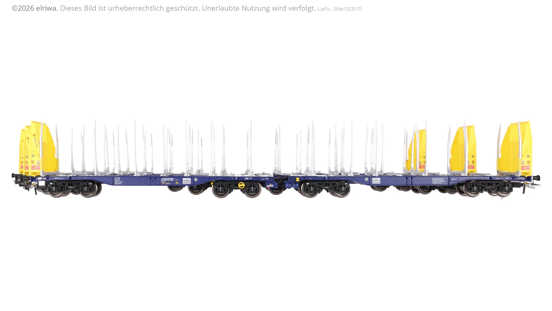 Sudexpress S4657005 - 3er Set Holztransportwagen Sggmrrs 90 'GigaWood', innofreight, Ep.VI