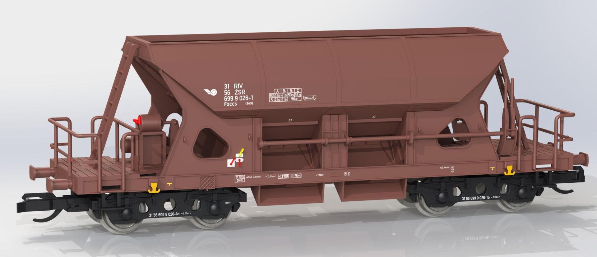 igra 96500027 - Selbstentladewagen Faccs, ZSR, Ep.V