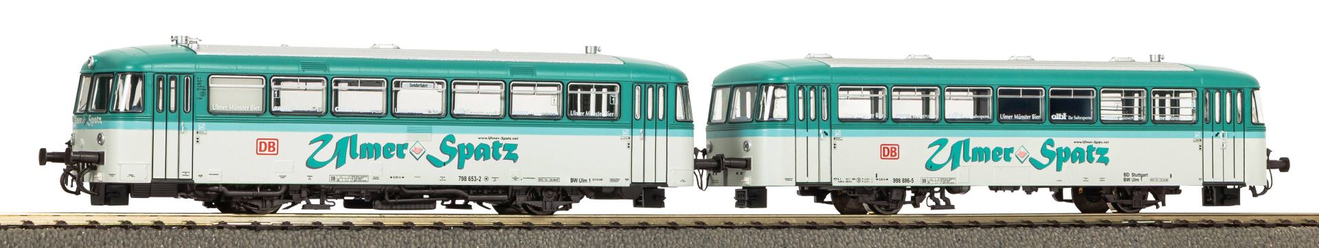 Piko 52150 - Triebwagen BR 798 und Steuerwagen 'Ulmer Spatz', DBAG, Ep.V, DC-Sound