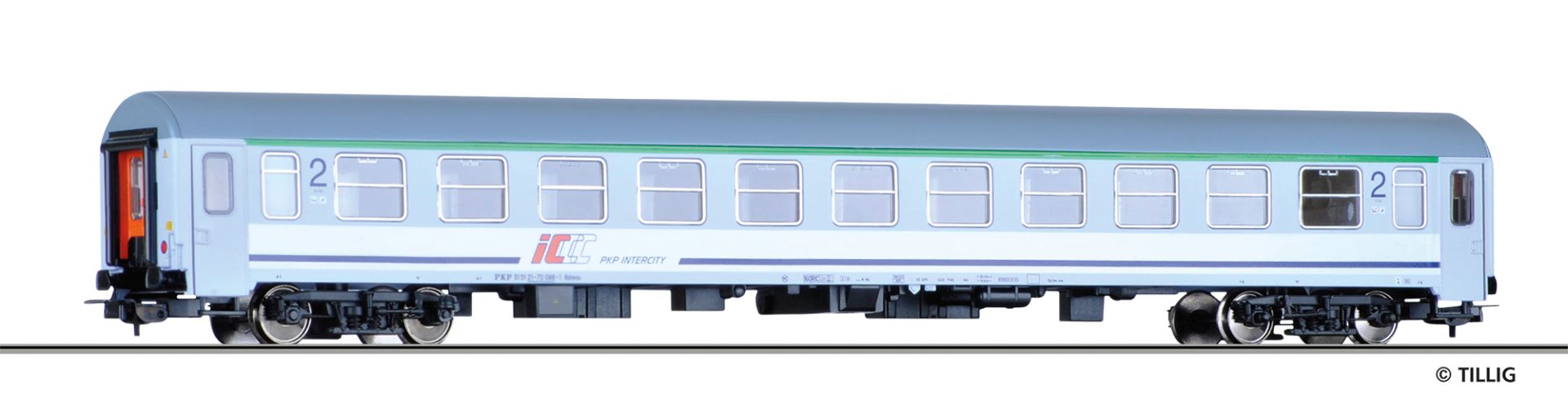Tillig 74998 - Personenwagen Bdum, 2. Klasse, PKP-Intercity, Ep.VI