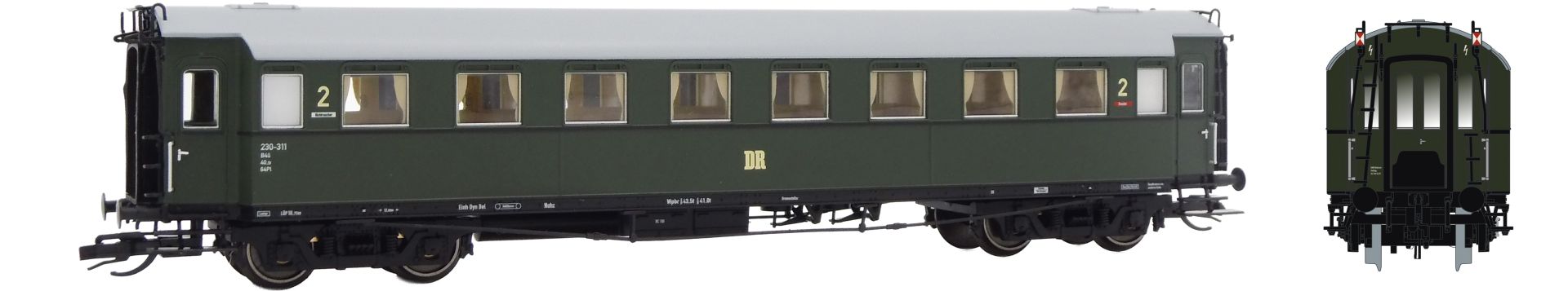 Saxonia 120227 - Personenwagen C4Ü Sa 07, DR, Ep.III, mit Schlussscheiben