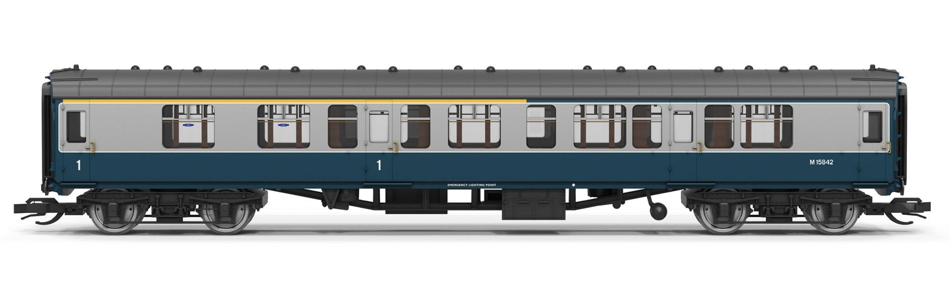 Hornby TT4076B - Personenwagen Mk1 Composite Corridor M15842, BR, Ep.III