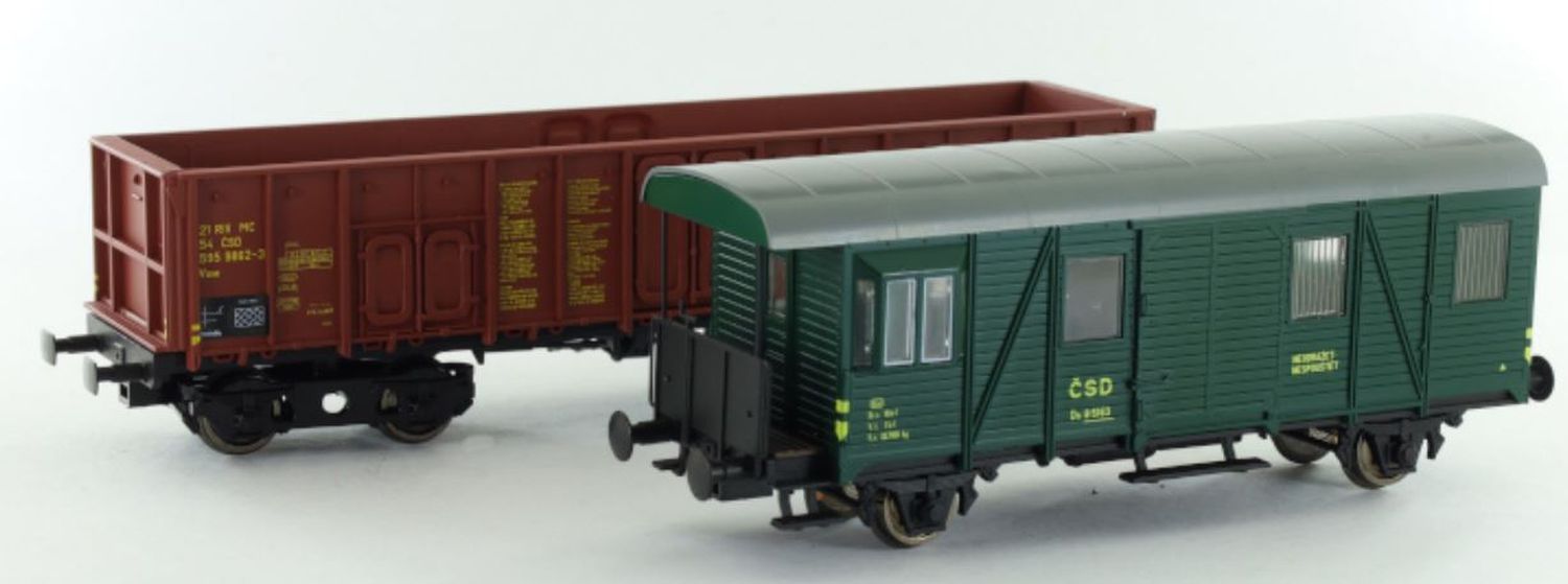 mtb H0CSDDSVASE - 2er Set Güterwagen DC und Vase, CSD, Ep.IV