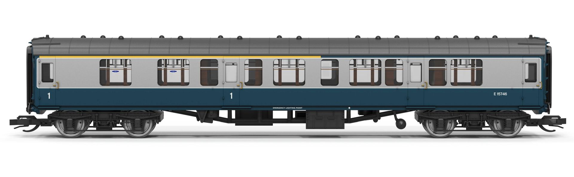 Hornby TT4076A - Personenwagen Mk1 Composite Corridor E15746, BR, Ep.III
