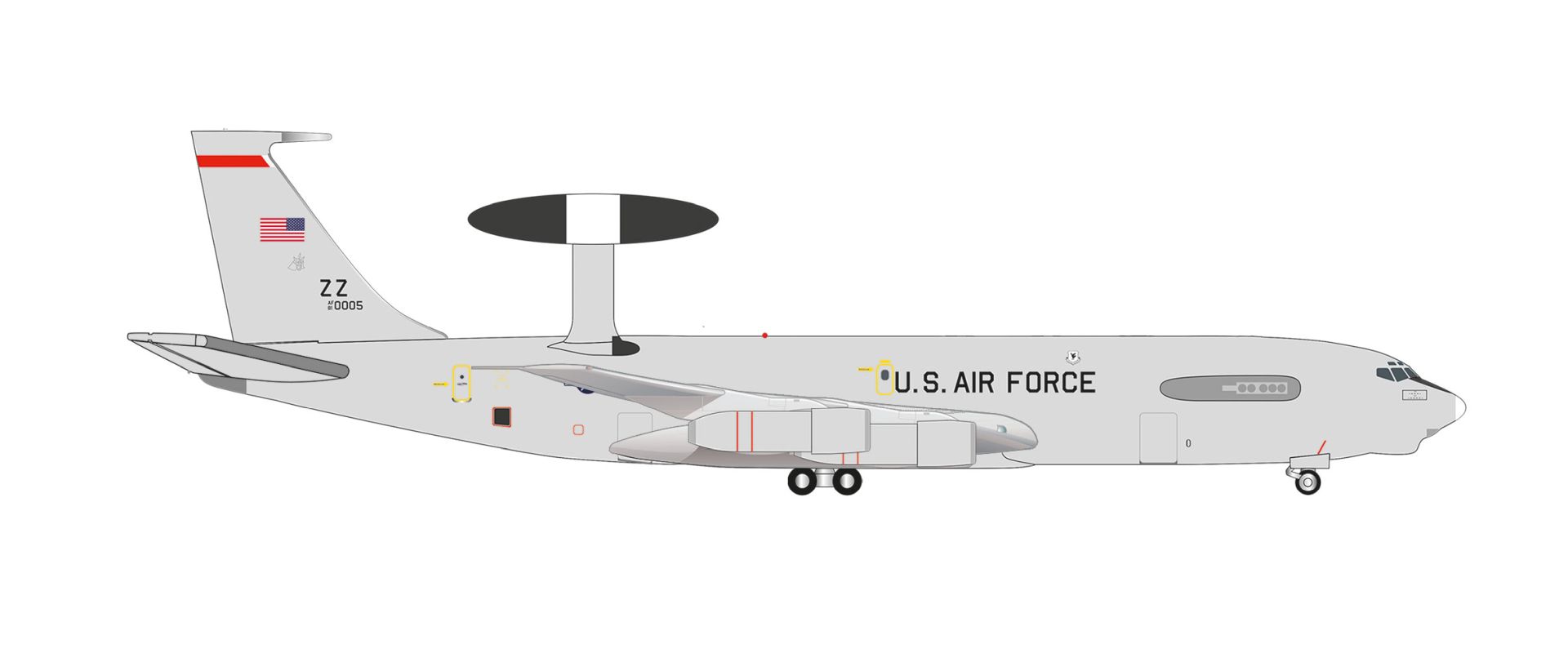Herpa 538916 - U.S. Air Force Boeing E-3 Sentry - 961st Airborne Air Control Squadron, Kadena Air Base
