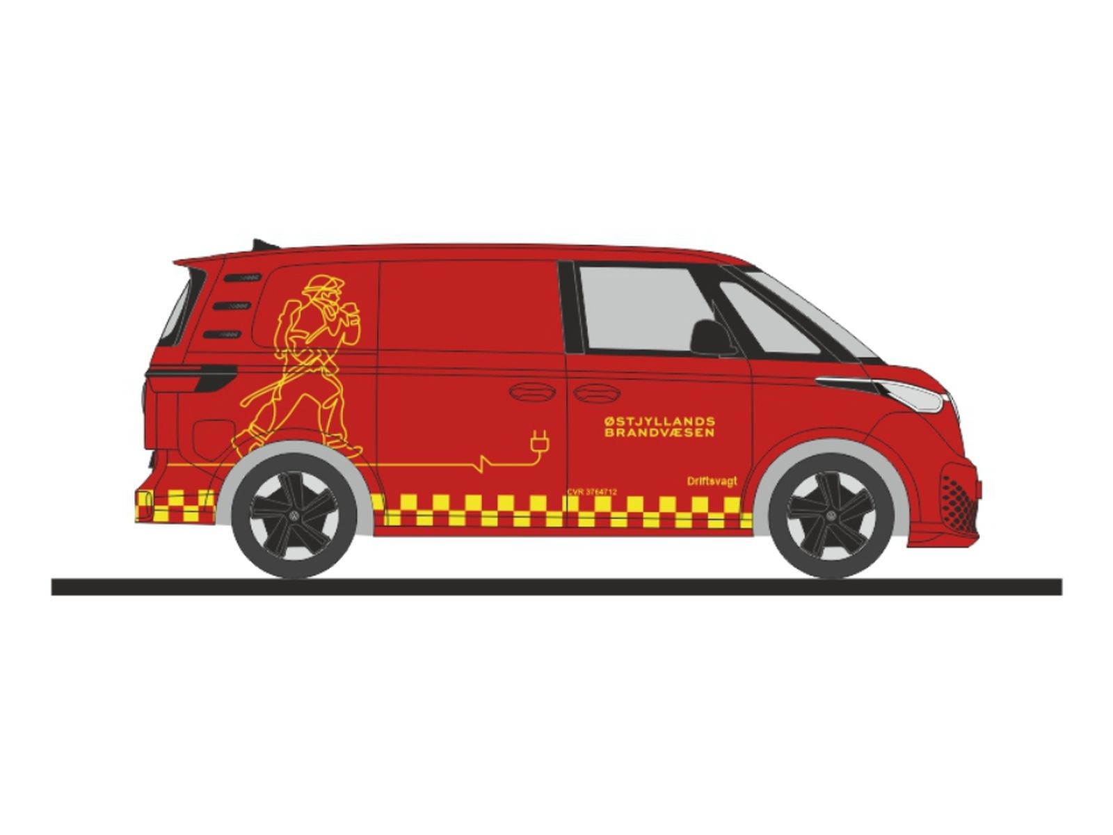 Rietze 51402 - Volkswagen ID.Buzz Cargo Ostjyllands Brandvaesen (DK)