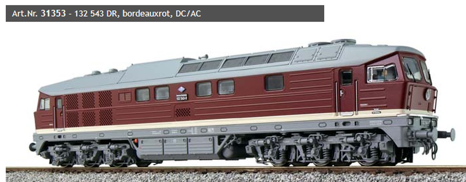 ESU 31353 - Diesellok 132 543, DR, Ep.IV, DC+AC-Sound