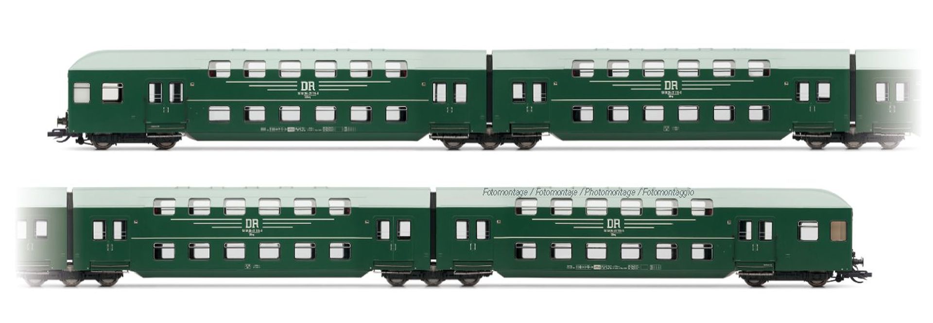 Arnold HN9524 - Doppelstockzug ohne Steuerabteil, 4-teilig, DR, Ep.IV