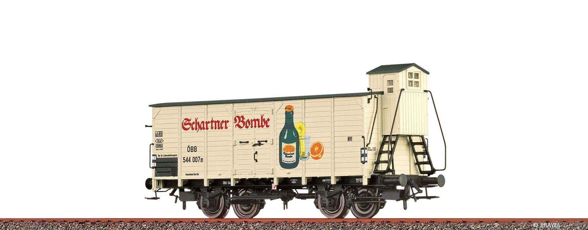Brawa 49831 - Gedeckter Gütewagen G10 'Schartner Bombe', ÖBB, Ep.III
