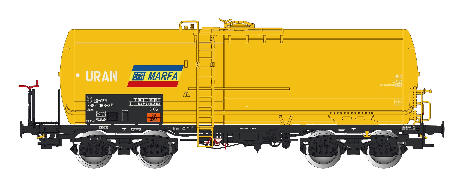 Albert Modell 798008 - Kesselwagen Zaes, RO-CFR, Ep.VI