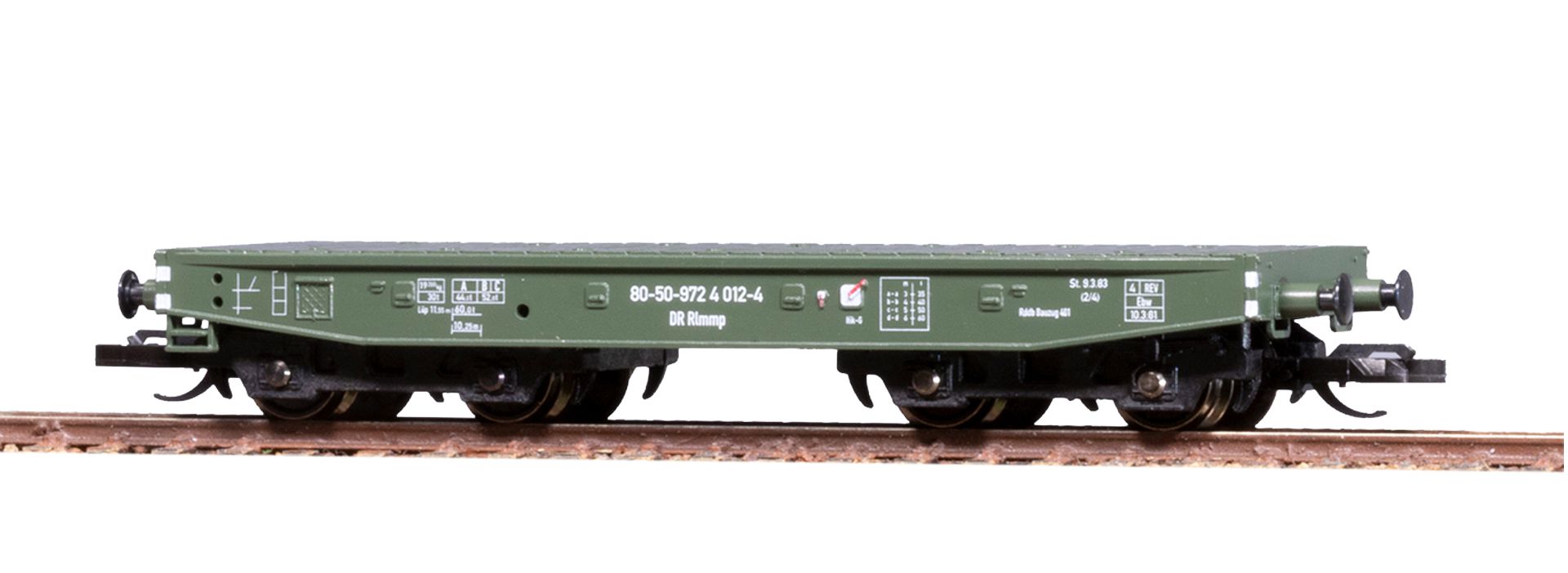 Schwerlastwagen als Bauzugwagen Rlmmp, DR, Ep.IV