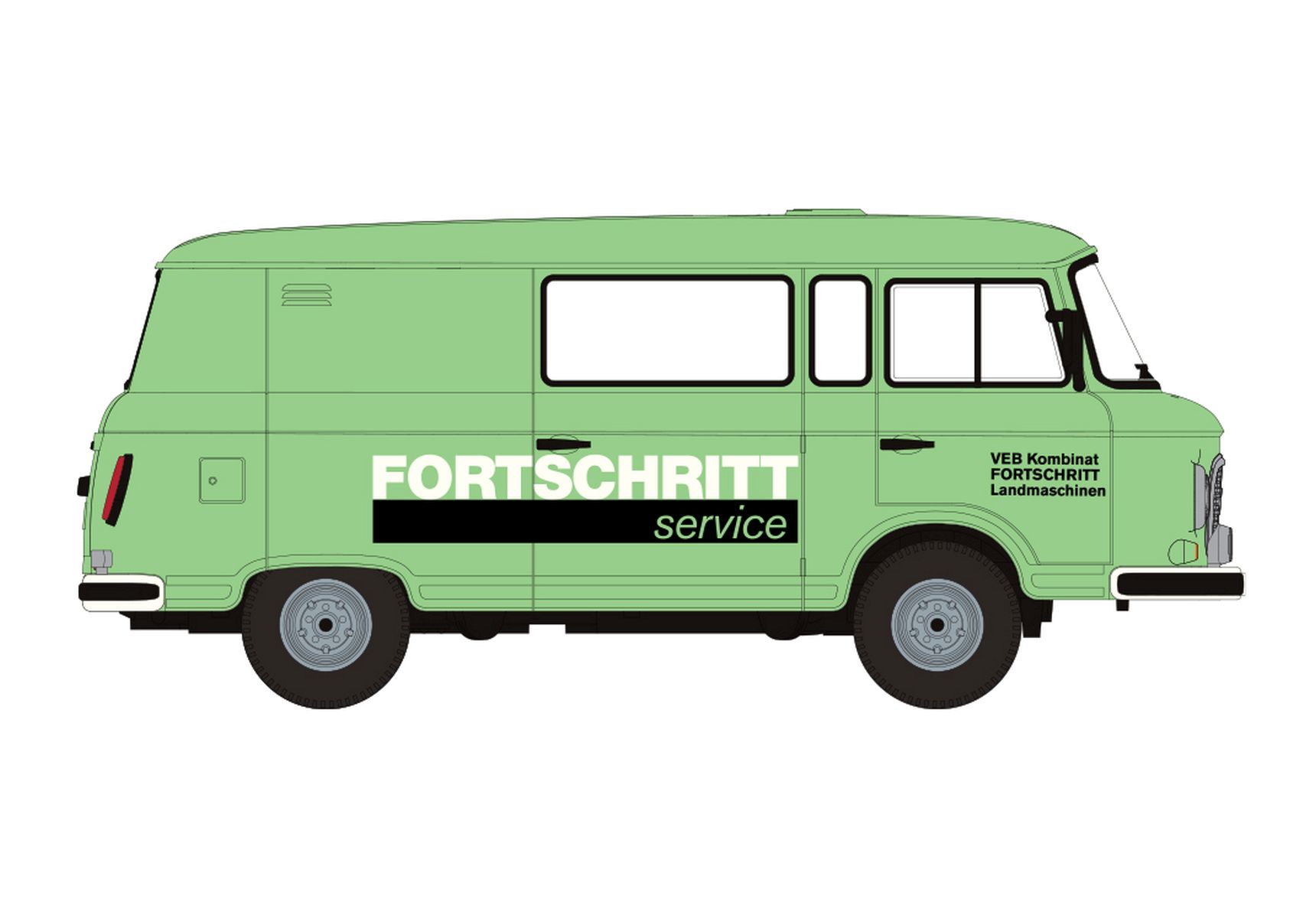 Brekina 30235 - Barkas B1000 Halbbus "Fortschritt Service"