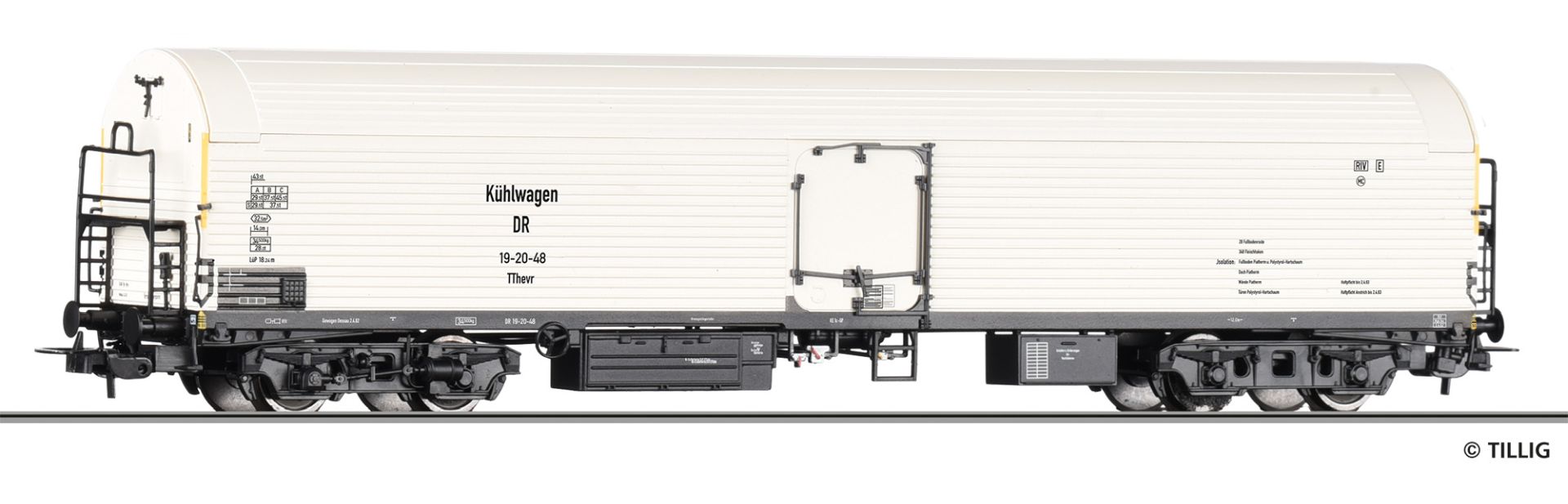 Tillig 77092 - Eiskühlwagen Tthevr, DR, Ep.III
