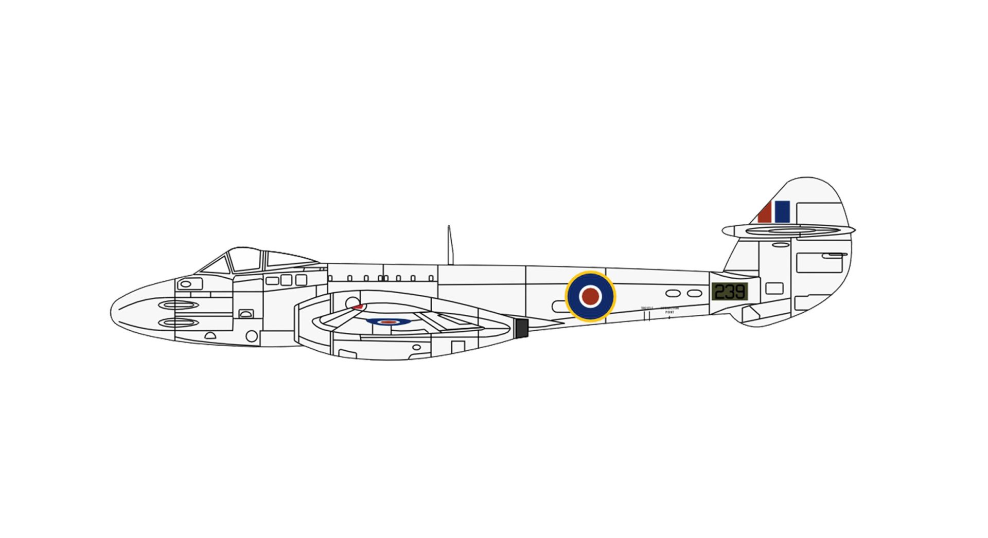Herpa 81AC138 - Gloster Meteor F3 - 616 Squadron, RAF Melsbroek, Winter 1944/5