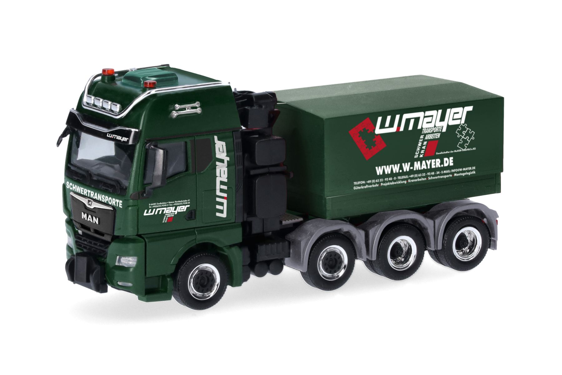Herpa 321686 - MAN TGX GX Schwerlastzugmaschine mit Ballastpritsche "Mayer Zweibrücken"