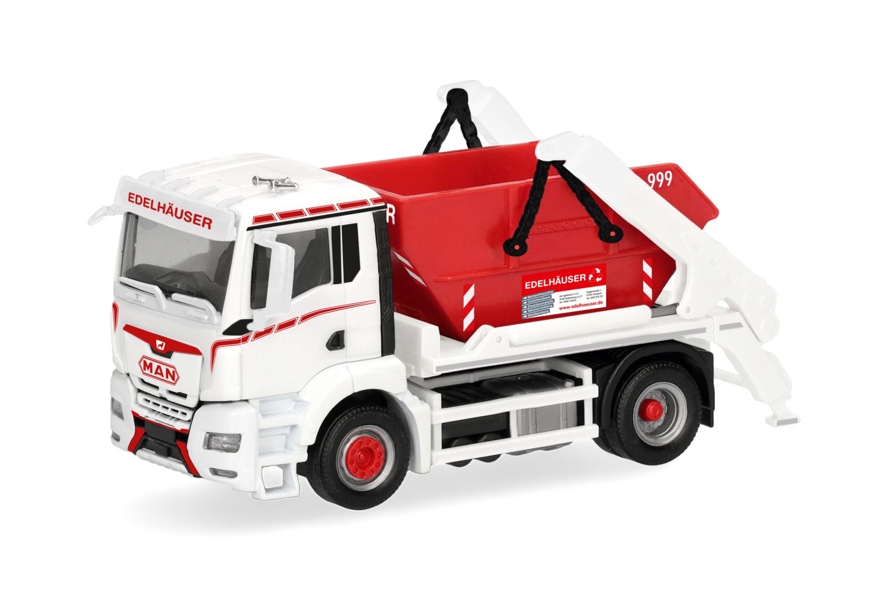 Herpa 322010 - MAN TGS NN Meiller AK 12 Absetzcontainer-LKW "Edelhäuser"