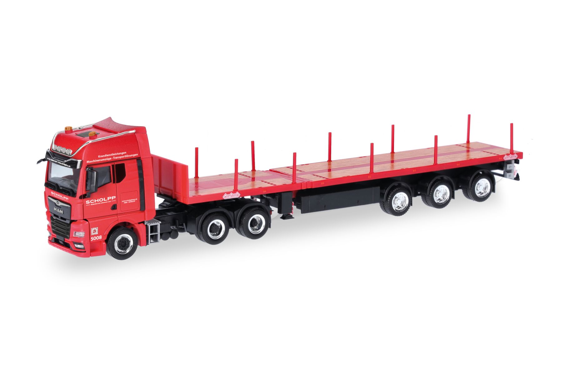 Herpa 319508 - MAN TGX GX Teletrailer-Sattelzug "Scholpp"