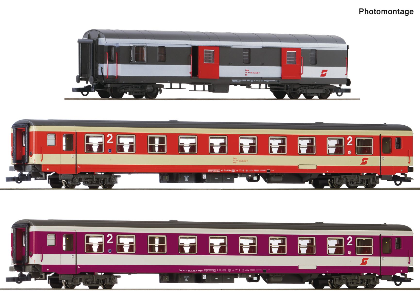 Roco 6200127 - 3er Set Personenwagen 'D 704', ÖBB, Ep.V, Set 1