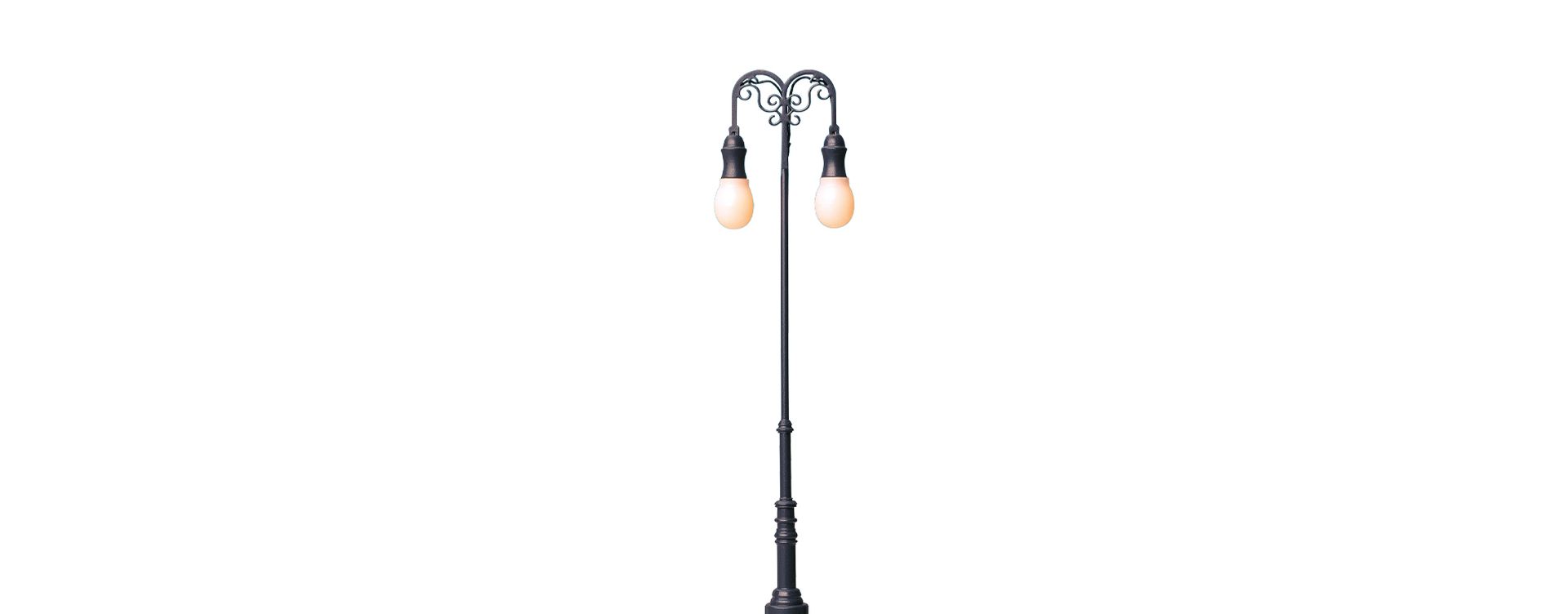 Brawa 84036 - Platzleuchte doppelt, mit Stecksockel