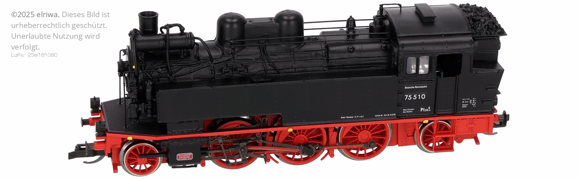 Beckmann 1010606 - Dampflok 75 510, DR, Ep.III